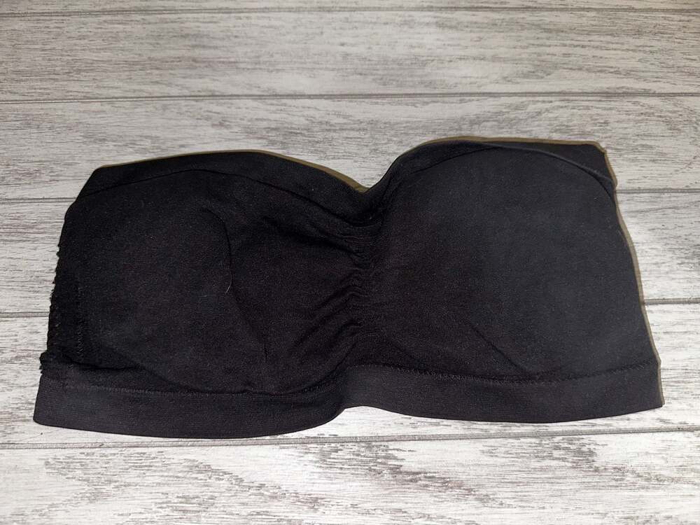 Black Seamless Strapless Bandeau Bra size Small